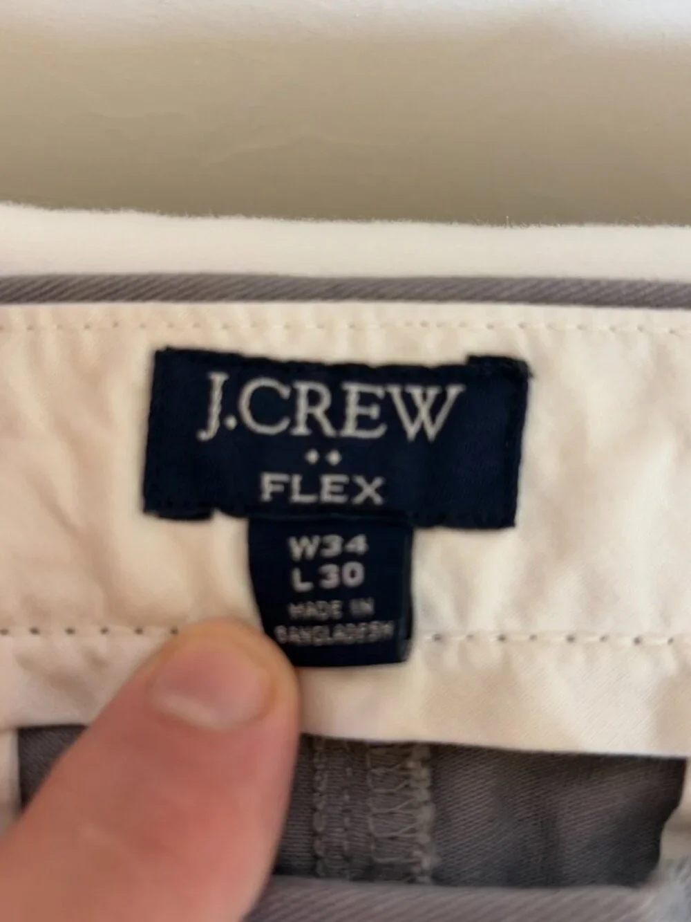 J. Crew Flex Slim Pants Men's 34x30 Gray